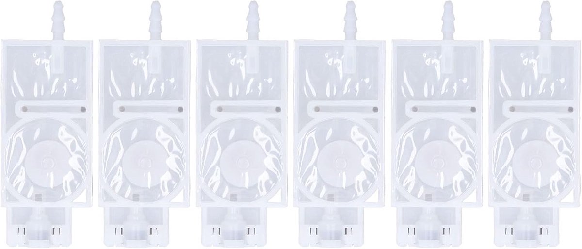 Ink Silencer - 6 Pcs In Line Interface - UV Printer Damper - Solvent Inkjet Head - Rectangular Standard Size Dampers - PP Material - Replacement XP600 Accessory - Wit