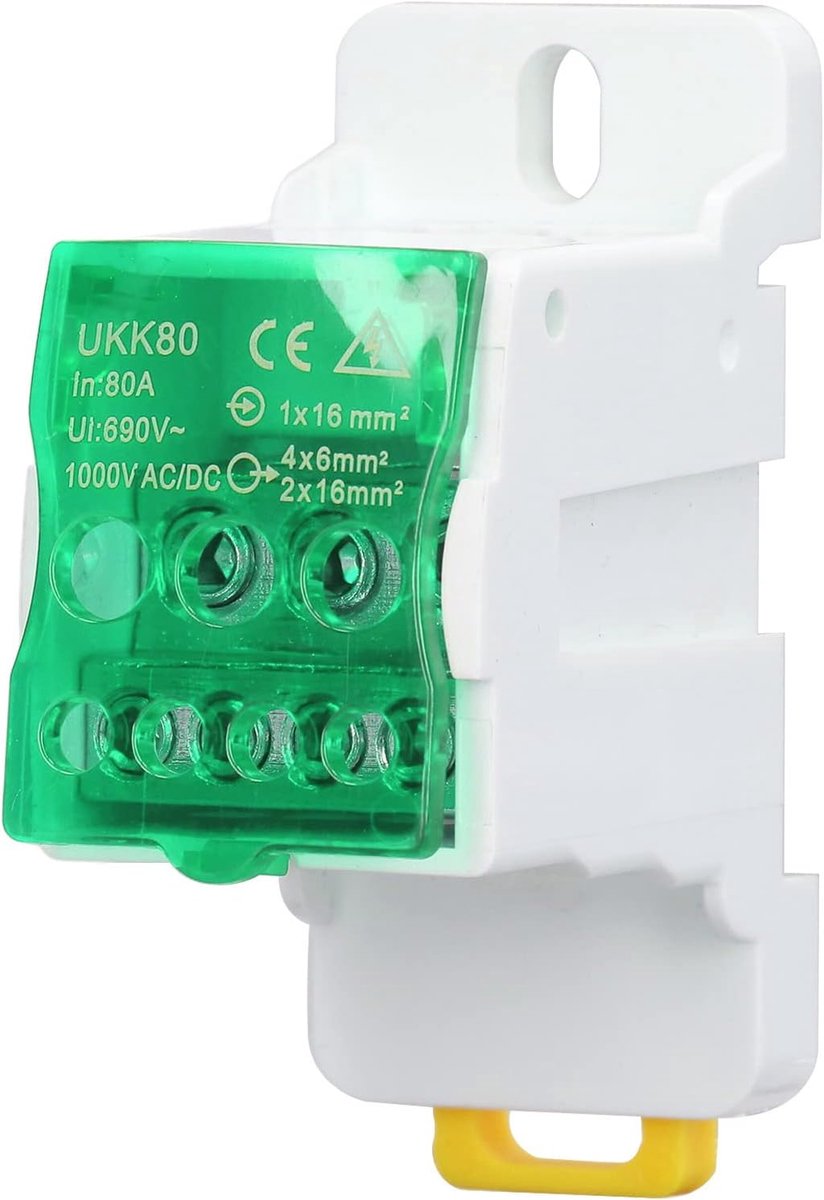 UKK-80a 690V Din Rail Terminal Block - Distributiebox - Universele Voeding - Microcomputer Bescherming met Beschermkap - Voedingsapparatuur