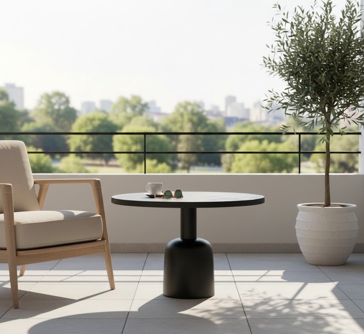 Ronde Industriële Salontafel “Vento” 70x70x45 - 70x70x45 cm - “Vento” 70x70x45 cm – Stoere - Medahomestore