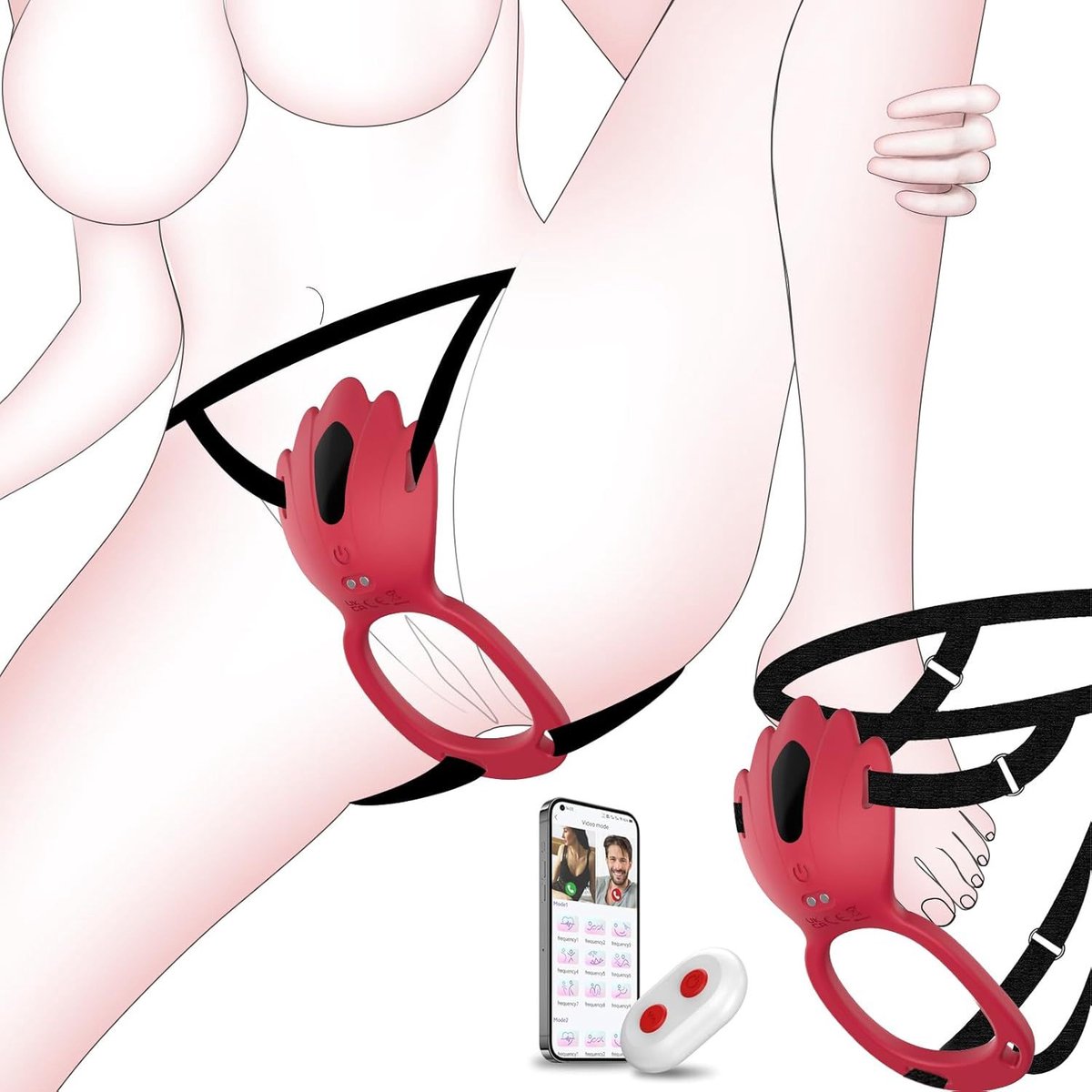 Daity Ondergoed vibrator - Clitoris Stimulator - Afstandsbediening en App - Sex Toys voor Vrouwen - Stil en Discreet - Waterafstendig - 10 Vibratie Standen - Vibrator voor Koppels - Erotiek