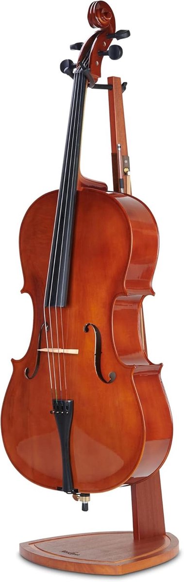 Houten Cello Standaard met Booghouder voor Alle Groottes
