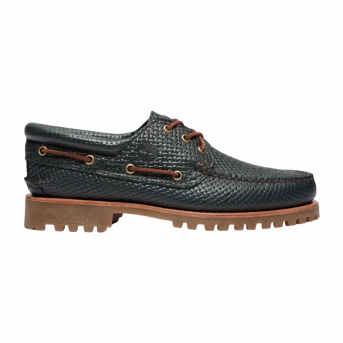Timberland Men Authentic Boat Shoe Dark Full Grain-Schoenmaat Groen
