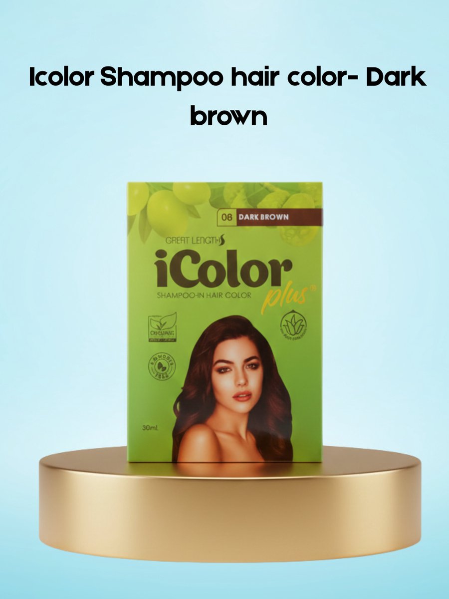 Icolor Shampoo Haarkleur – Donkerbruin – Professionele Shampoo Haarkleuring – Intense & Natuurlijke Donkerbruine Kleur – Grijsdekking & Langdurig Resultaat – Reinigt, Kleurt & Verzorgt het Haar – Glanzend, Zacht & Gezond Uiterlijk