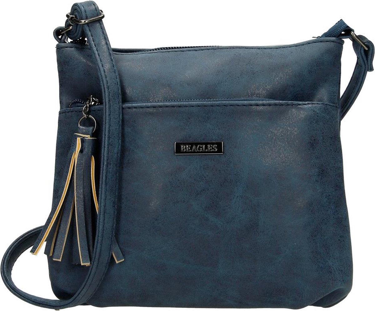 Beagles La Costera Crossbody Schoudertas met Handige Ritsvakken - Dames Tas - Donkerblauw