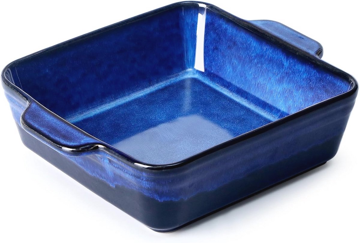 Keramische Vierkante Bakvorm 2L - Ovenveilige Lasagnepan Met Handvatten