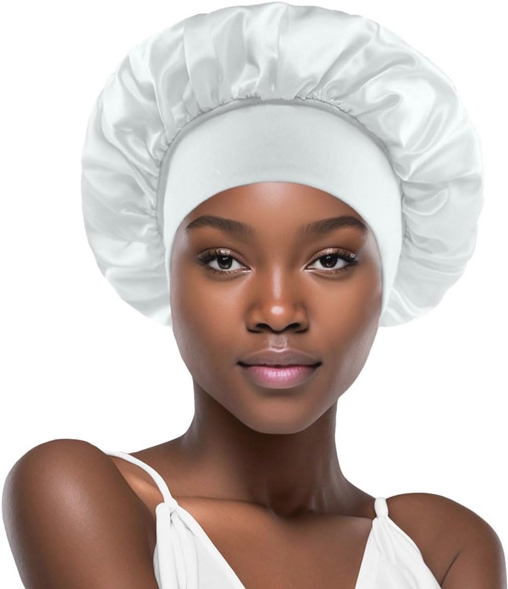 Zijden slaapmuts voor vrouwen - satijnen bonnet voor krullend haar en comfortabele nachtrust