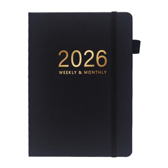 A5 Agenda 2025 - Weekplanner met Hardcover in Roségoud - 1 Dag 1 Pagina