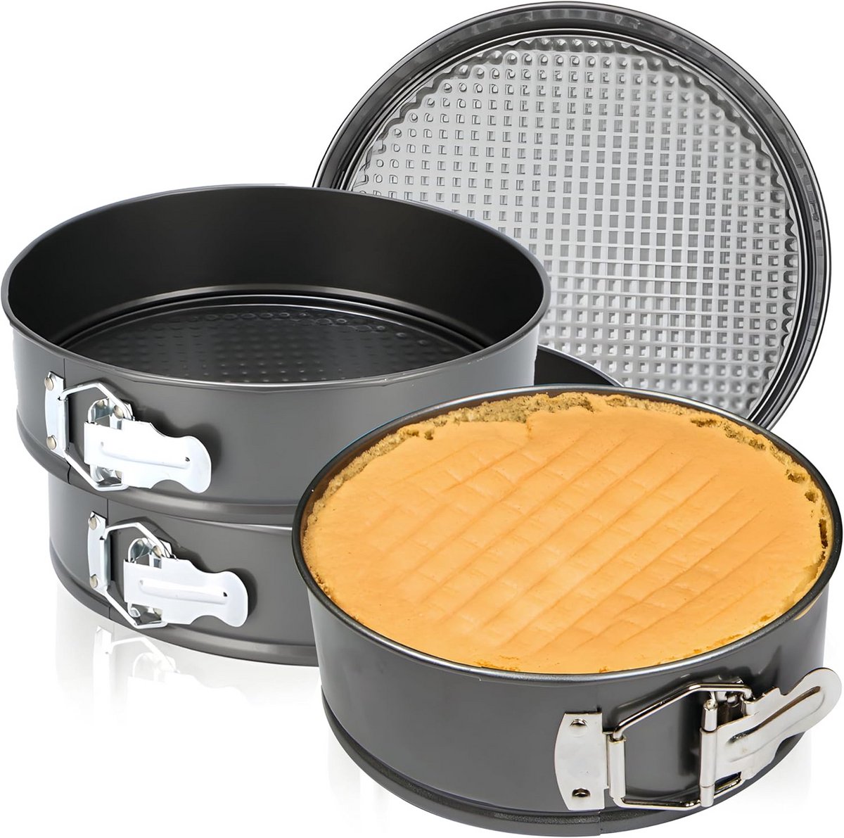 Ronde Taartvorm Set - 3 Stuks, Lekvrij, Antiaanbak, Klein