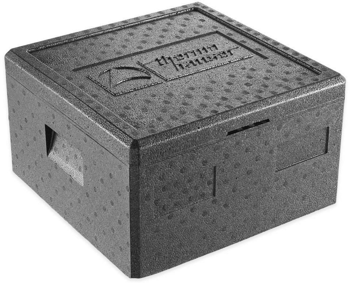 Zwarte Thermobox voor Pizza - 21,5 Liter met Deksel - Perfect voor Leverdiensten