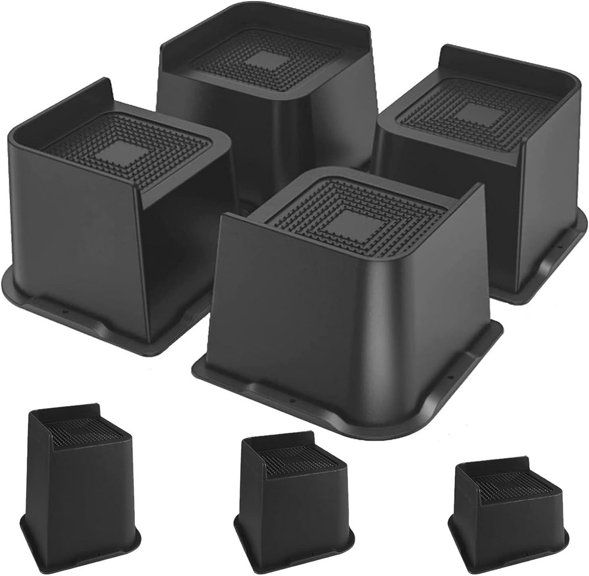 Stevige Bedverhogers 4 Inch - Meubelverhogers voor Bed, Sofa, en Bureau - Set van 4 Stuks