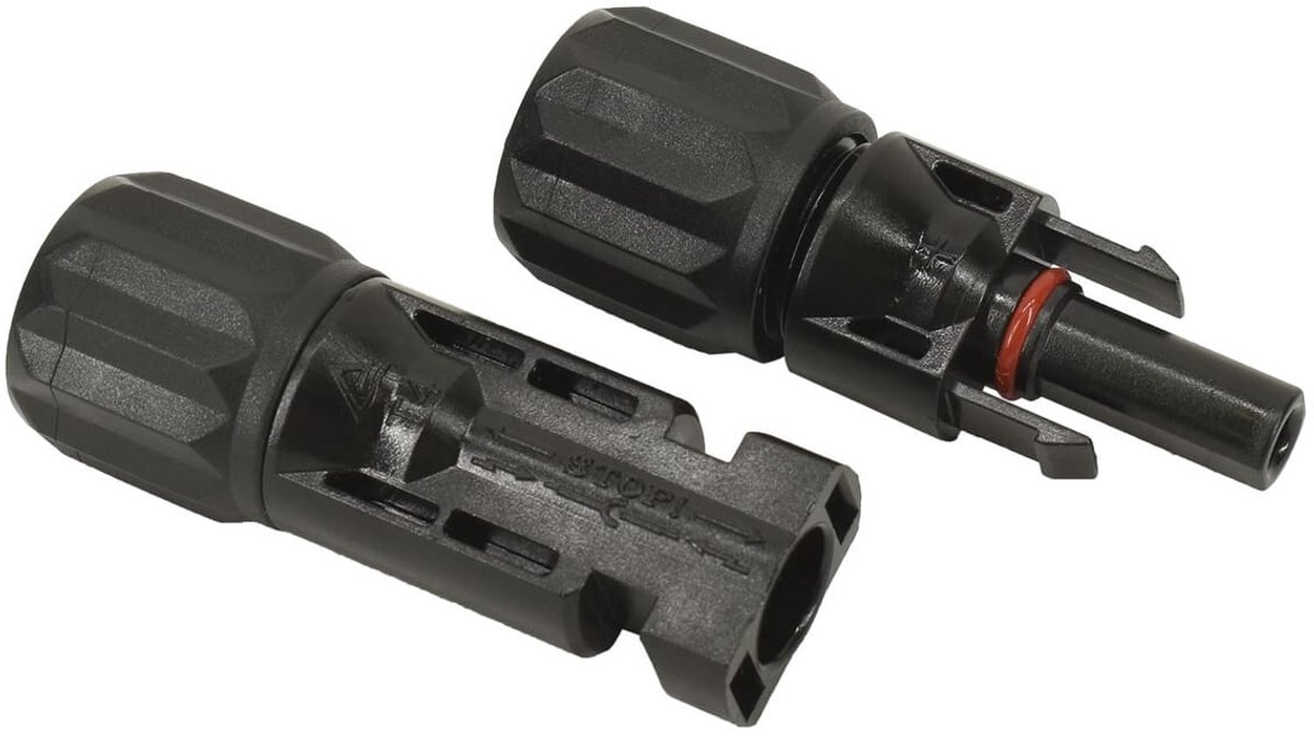 Schelinger MC4 Zonnepaneel Connector Set - Waterdicht IP67 - 1000V DC - 30A - PV Stekkers voor Zonnepanelen - Geschikt voor 4mm² & 6mm² - Zwart