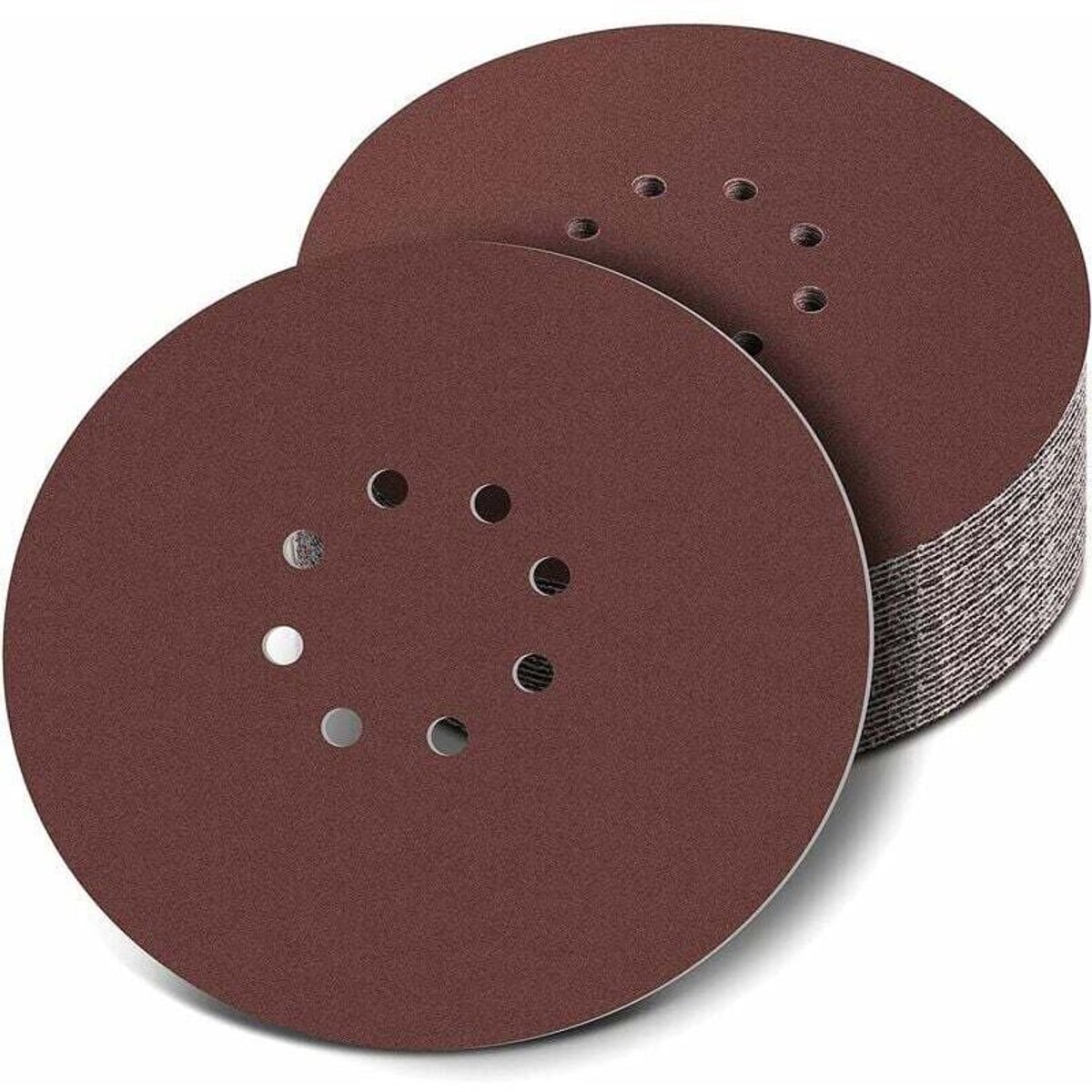Ynkkvre - Schuurpapier Schijf - 225 mm - 30 stuks - cirkelvormige schuurplaten - 8 gaten - korrel 120/240 - voor vlakschuurmachine en giraffenschuurmachine