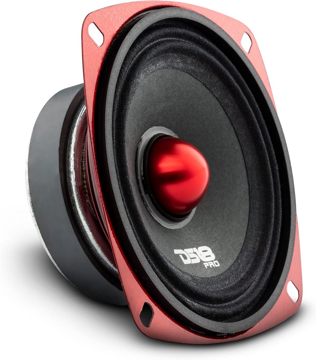 1x 4 inch (10cm) Middentoner Luidspreker Auto 100W RMS 4 Ohm - Geschikt voor Deuren