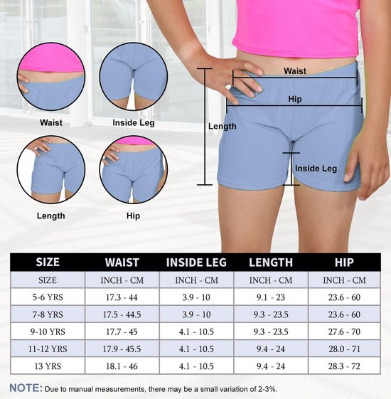 Neon Gymnastiekshorts en Rekbare Hotpants voor Meisjes - Comfortabel voor Sport en Dans — afbeelding 3