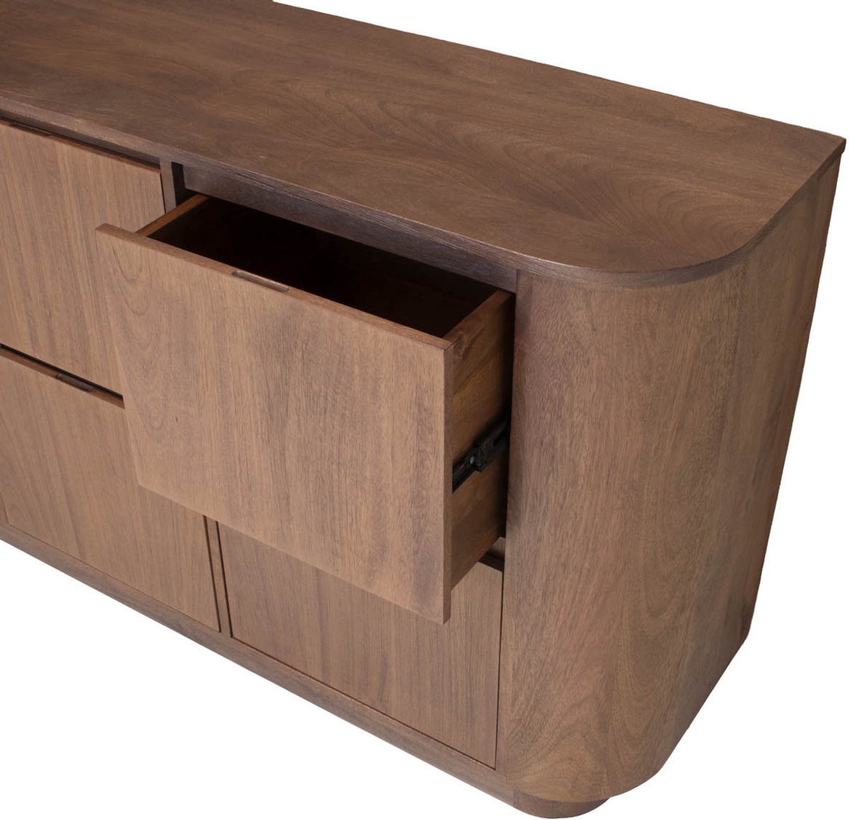 DÉJA Living Dressoir Zenia - Donkerbruin Mangohout - 160x40x80cm