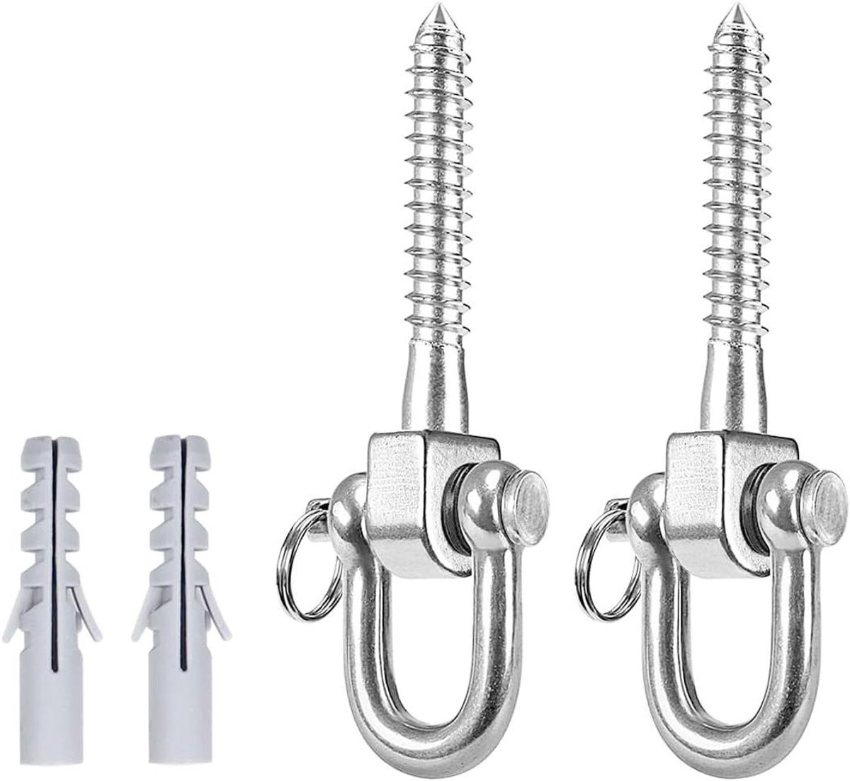 Allecta - Schommelhangers 304 Roestvrij Staal voor Hangstoelen en Hangmatten - Set van 2 Stuks