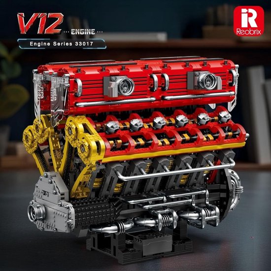 Reobrix 33017 V12 Mega Speed Engine classic XL motor bouwset | Racing ...