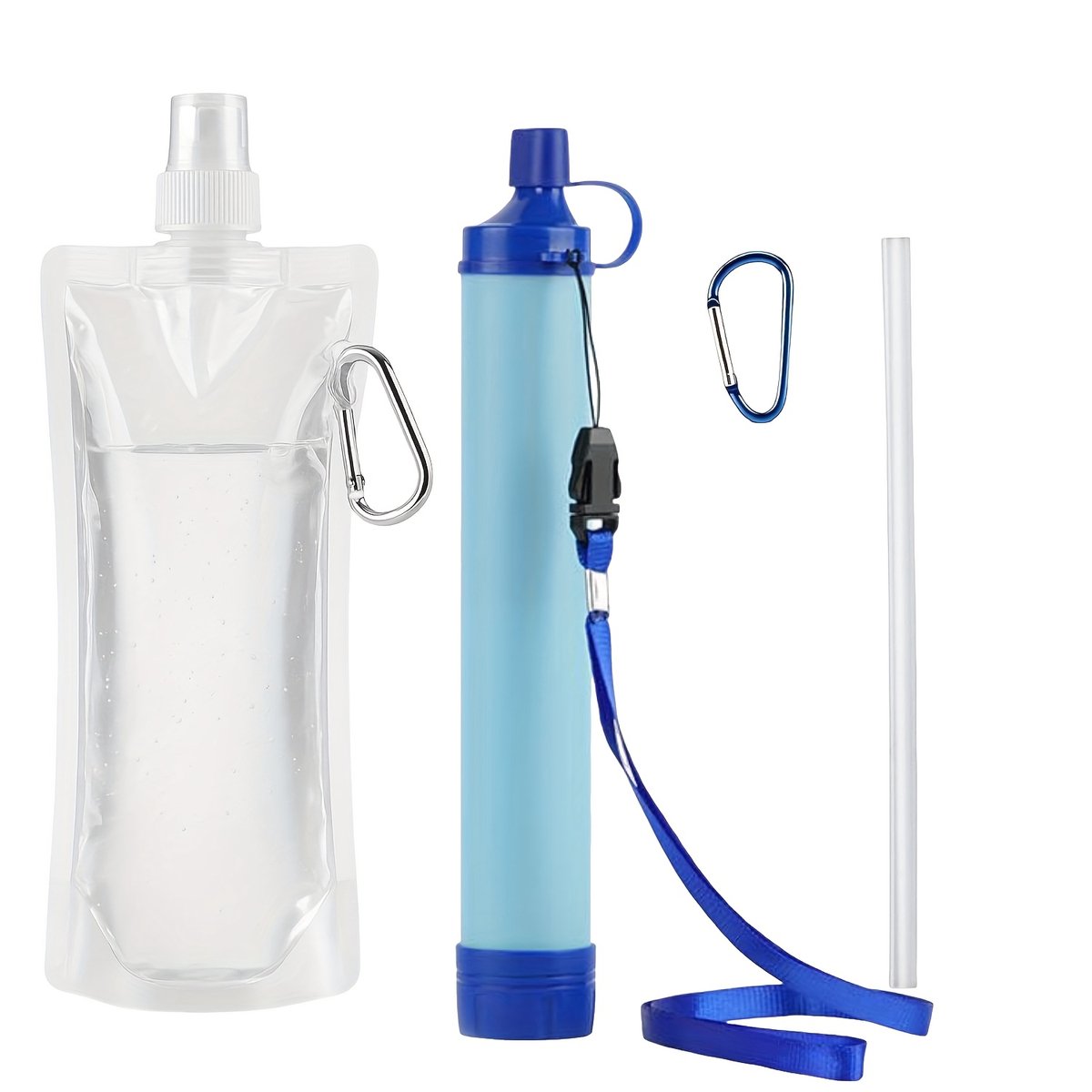 Livé® Survival Waterfilter Set – 4-in-1 Draagbaar Water Rietje