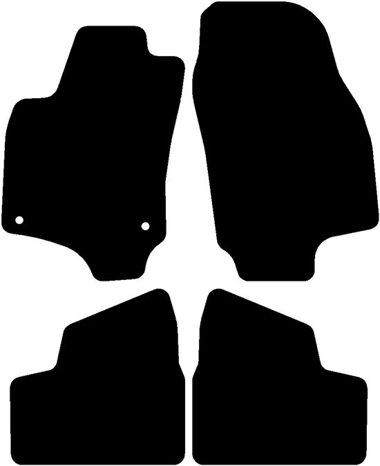 Tapis de voiture Opel Astra G - Année de construction : 2000 - 2006 - Ajustement d'origine - 4 pièces - Matériau : Saxe