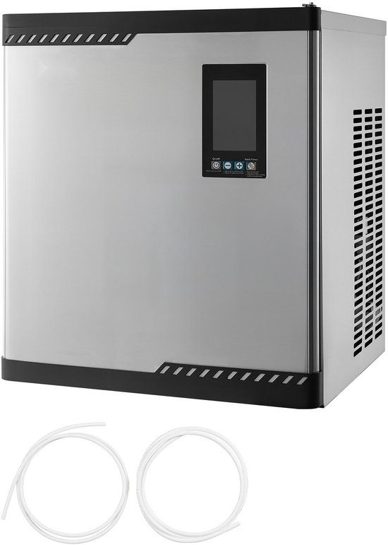 Commerciële ijsblokjesmachine - Hoofdeenheid - 136 kg/dag Capaciteit - RVS Behuizing - Slim Bedieningspaneel - Zelfreinigend - Instelbare Ijsdikte - Zonder Opslagbak van Merkloos — afbeelding 4