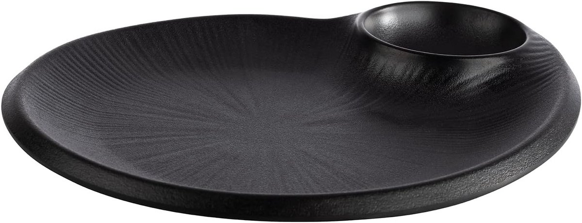 Elegante Melamine Serviesplank met Dipbakken - 24 x 20 cm