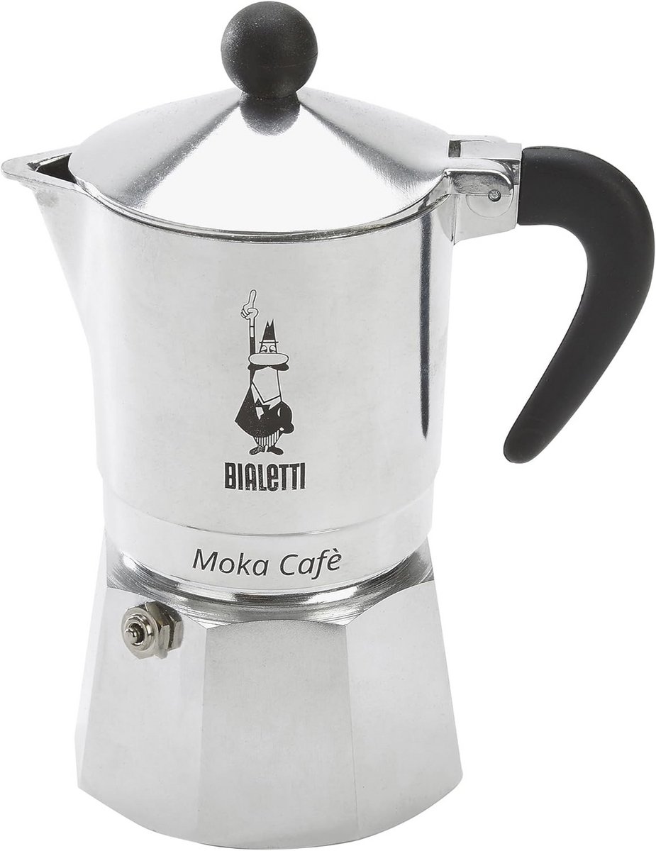 Espressomachine voor 3 kopjes - aluminium, grijs