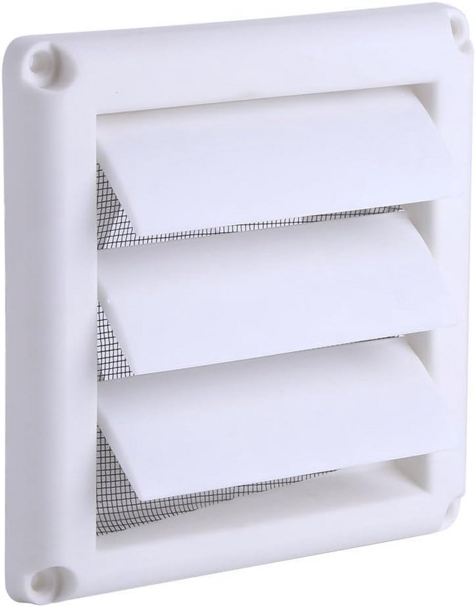 Kunststof Ventilatie Rooster met Gaas voor Binnen en Buitenluchtcirculatie (15x15 cm)