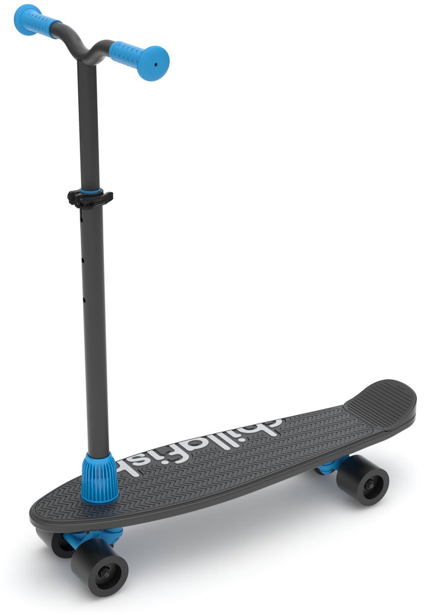 Chillafish Skateboard en Step 2-in-1 Kinderstep omvormbaar naar Skateboard – Jongens en meisjes 3 jaar en ouder Verstelbaar stuur Model Skatieskootie 2 Zwart