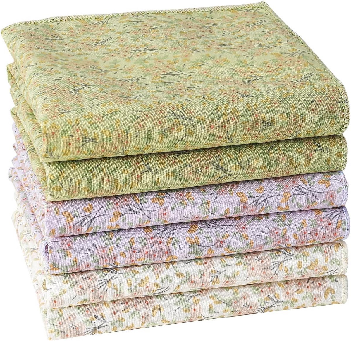 Vrouwelijke Bloemmotief Zakdoeken van 60S Katoen - Elegant en Duurzaam 35x35 cm