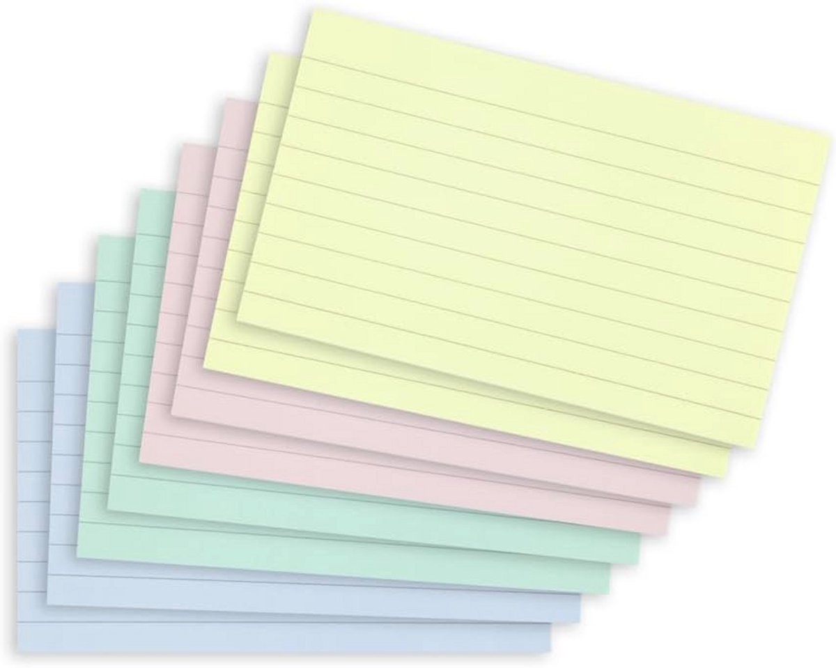Flash Cards 400 Pack Pastel kleuren - Revisie en Examenvoorbereiding