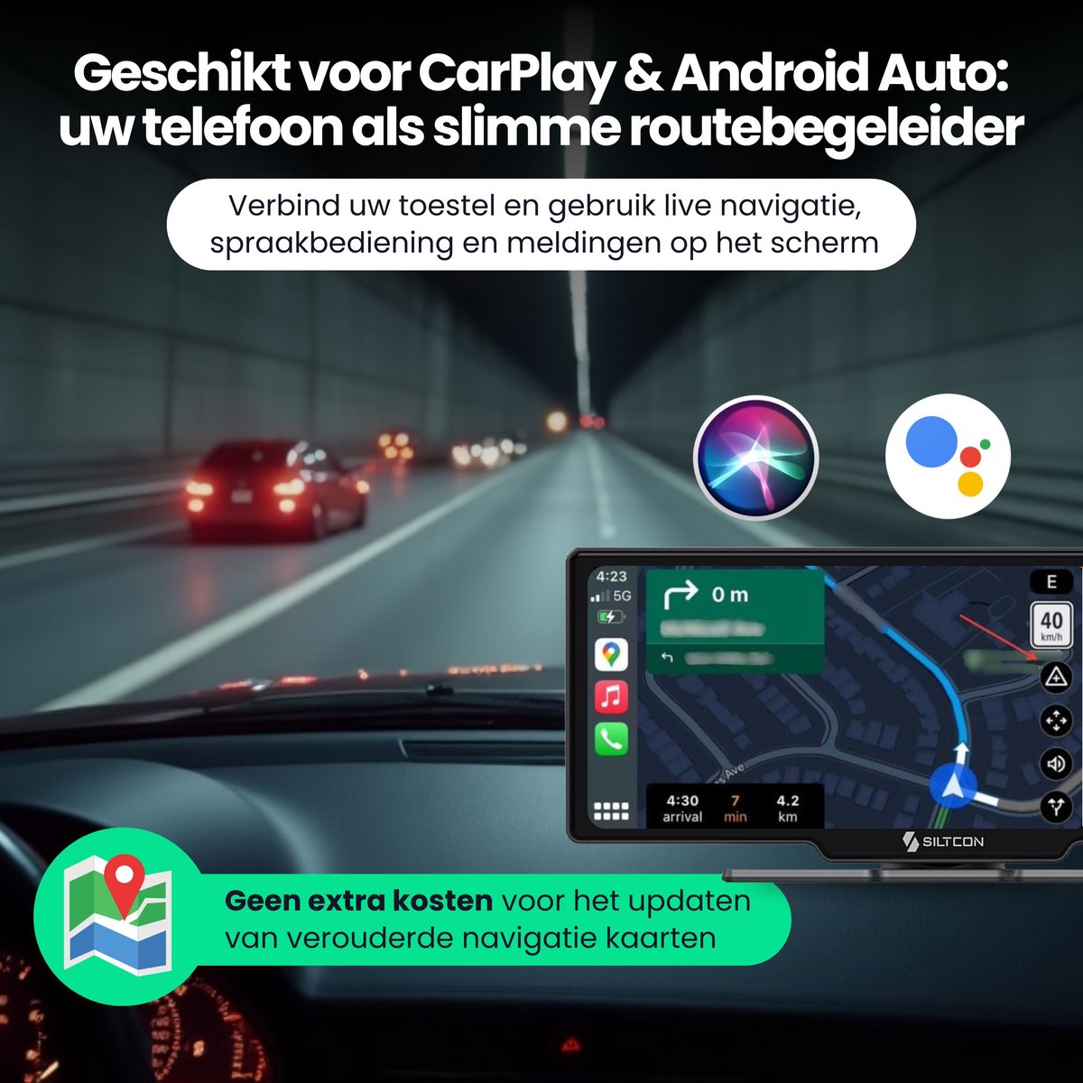 CarPlay Android Auto scherm 10.26 inch draadloos universeel touchscreen navigatie handsfree bellen - Afbeelding 5
