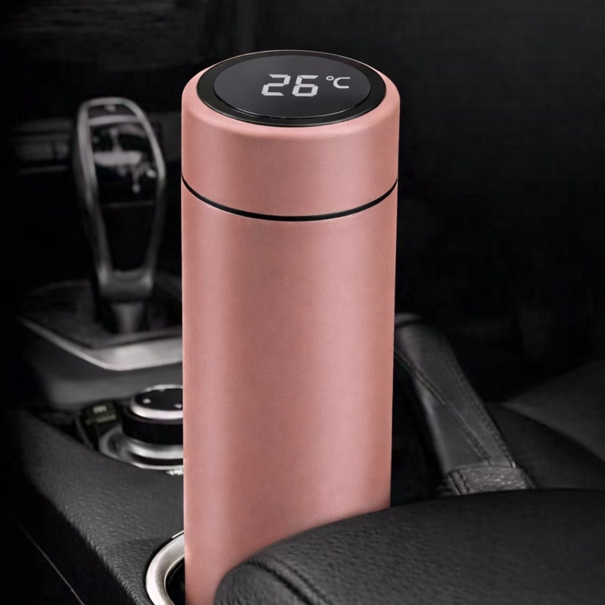 Mesa Living Thermosfles - Roze - Slimme LED Thermometer - 500ml