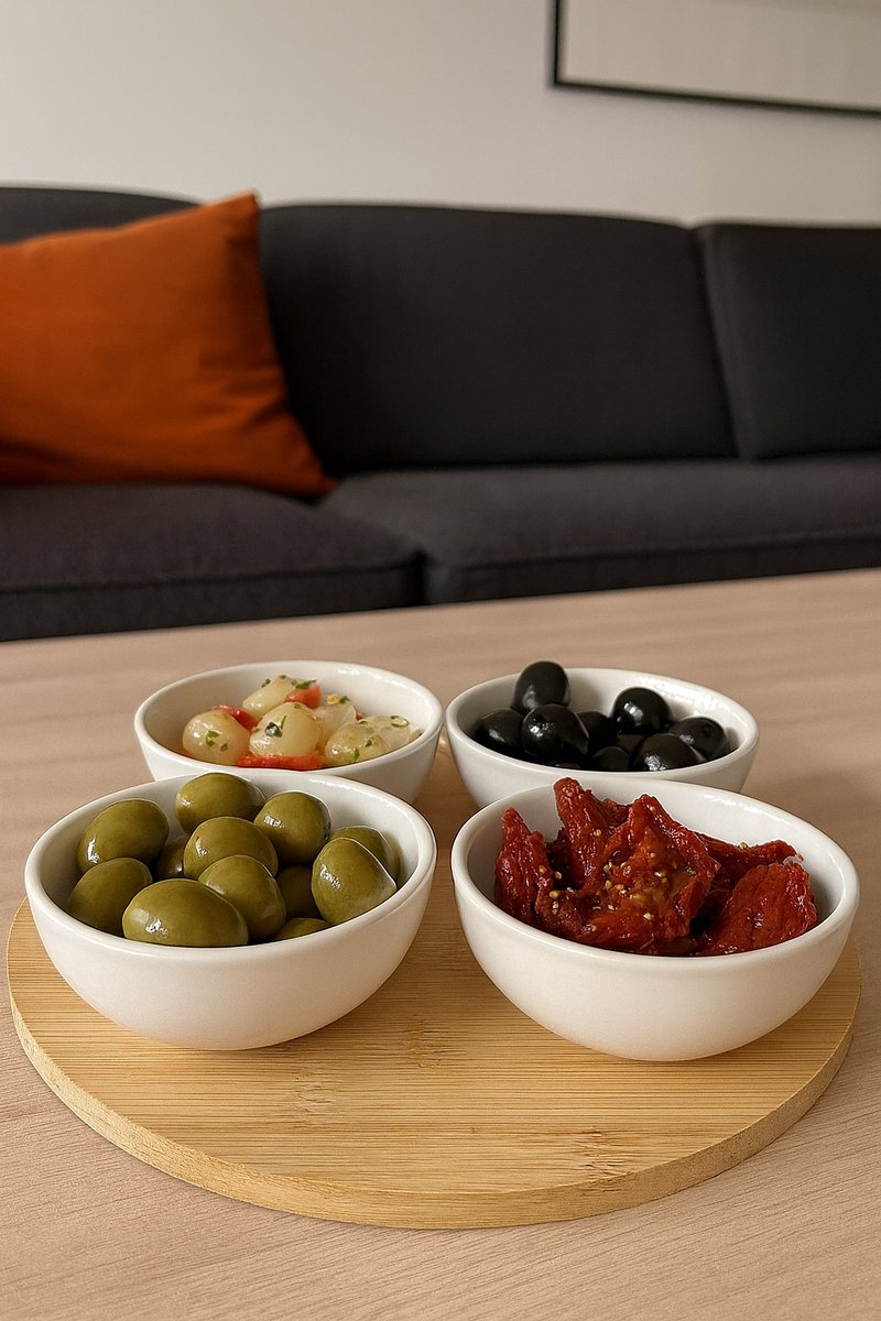 Ronde Tapas-Set Wit