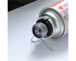 Butaan Adapter met Beugel | Gaspatroon Conversie Adapter | Nozzle met Fles-Type Ingang | Schroef Type Lindal Ventiel Uitgang | Camping & Outdoor