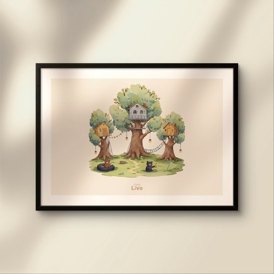 Affiche enfant - Little Livo - Le Berendop - 21 cm x 30 cm - 250 g/m2 papier - Finition mate - Décoration murale