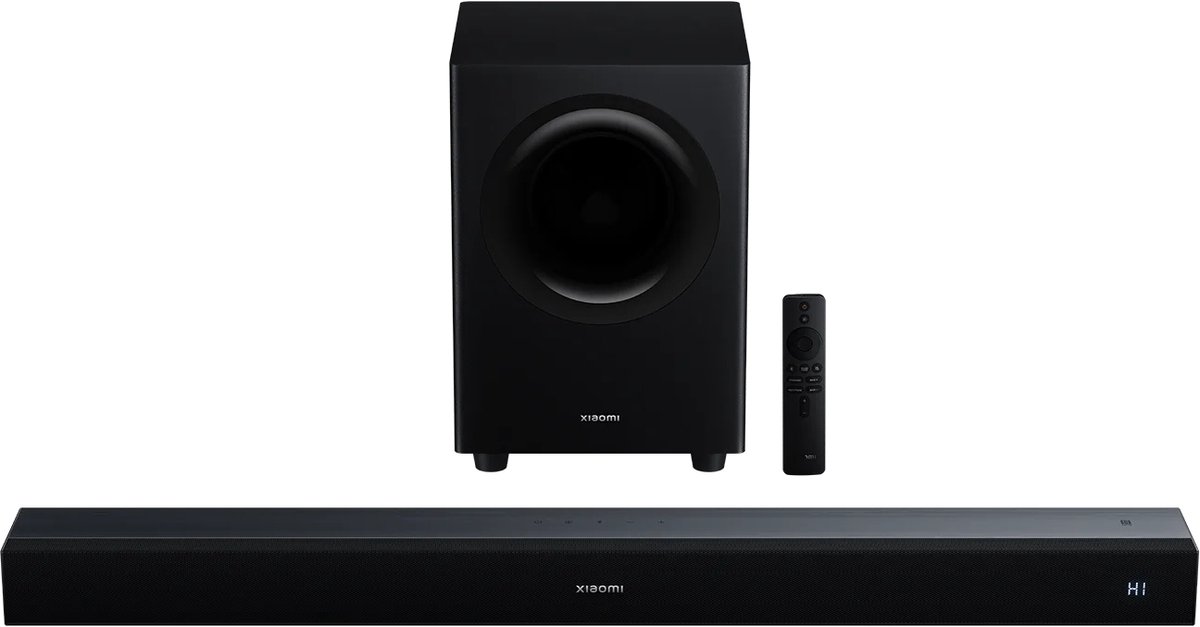 Xiaomi Soundbar Pro 2.1 ch - Soundbar - 2.1 kanaals audio met subwoofer voor diepe bas - Bluetooth draadloze verbinding - Krachtig en helder geluid voor tv, films en muziek - Eenvoudige installatie - Ideaal voor home cinema en gaming