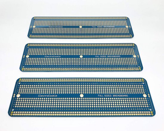 ElectroCookie PCB Prototype Board 5er-Set – Vergoldet, 88,9x52,1 Mm, Kompatibel Mit Arduino, ESP8266, NodeMCU – Für DIY-Löti-Projekte
