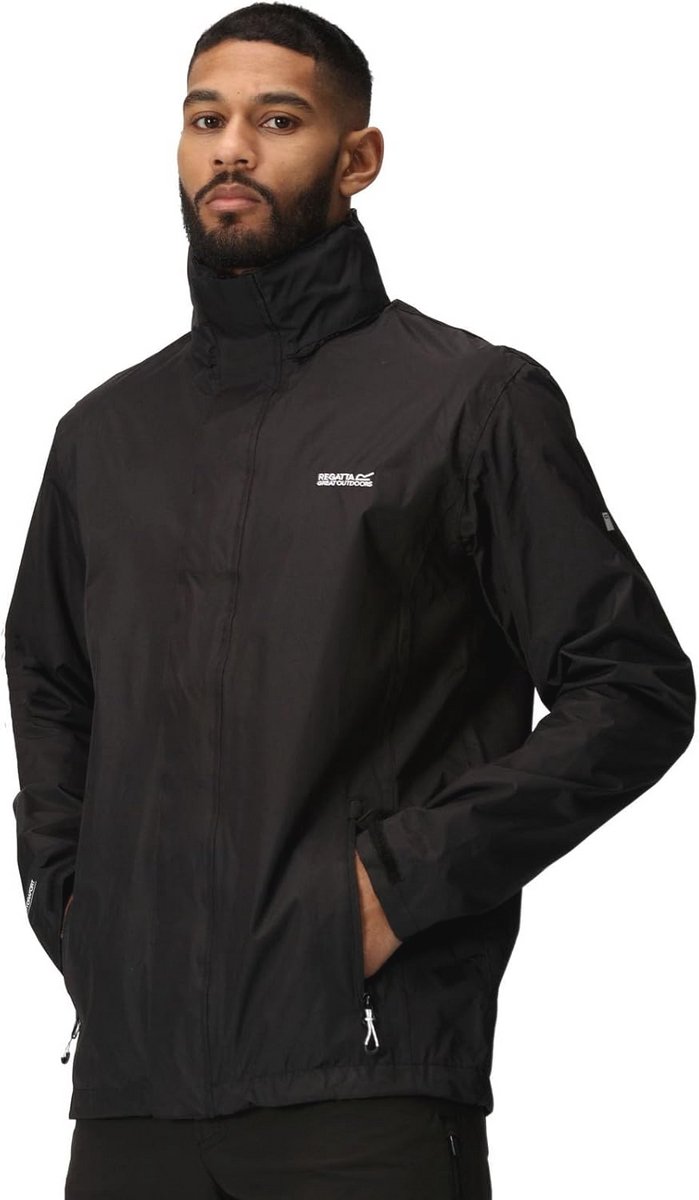 Heren Matte Waterdichte Shell Jacket Zwart