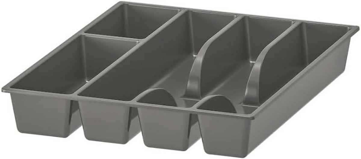 Bestekbak in Grijs - 31 x 26 x 4 cm - Organiseer je Keuken