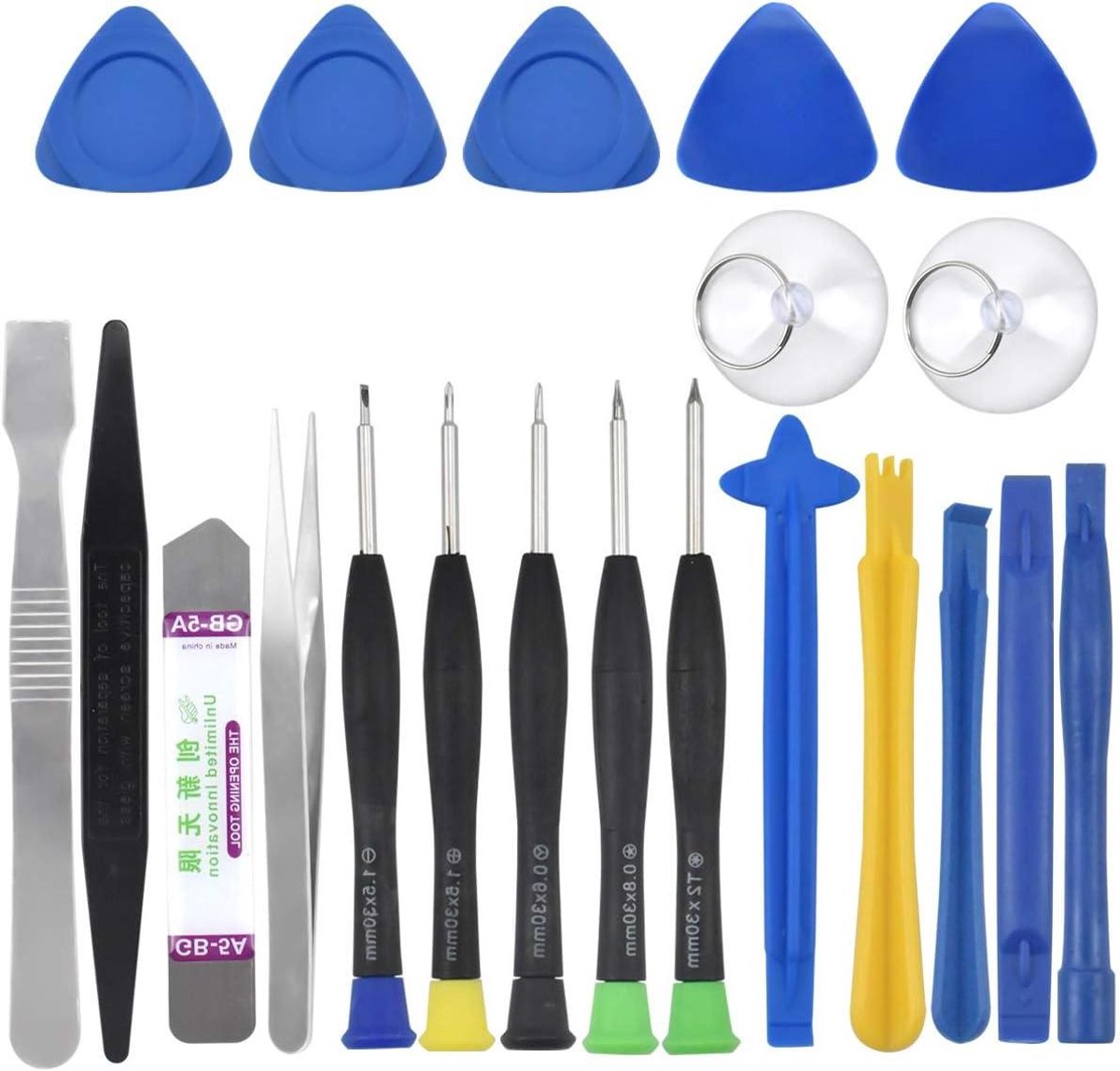 Allecta - 22-delige precisie schroevendraaier set voor reparatie van smartphone, horloge, laptop - met open wrikken gereedschap