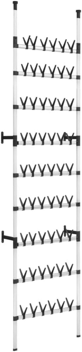 Telescopic Shoe Rack - Aluminium Shoe Organizer for 54 Pairs