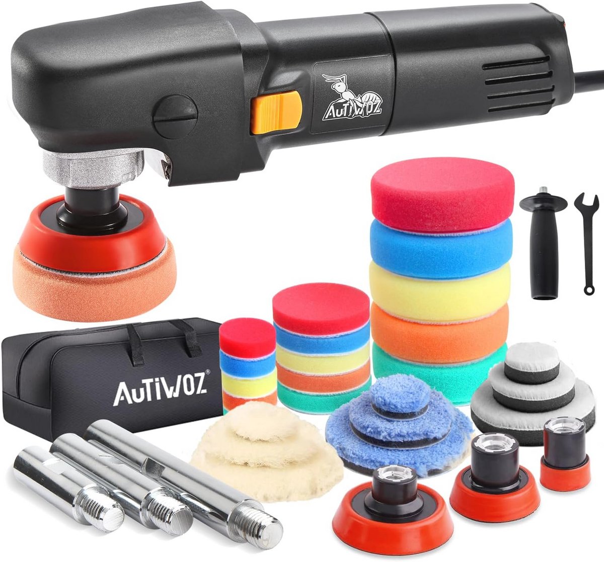 Mini-polijstmachine 600W met 6 variabele snelheden voor auto detailing