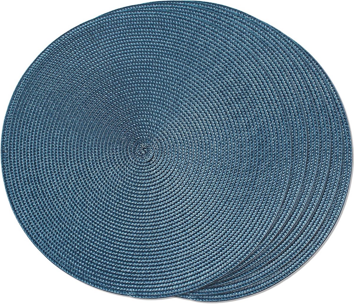 Set van 6 Gevlochten Placemat Tafelmatten - Wasbaar en Antislip