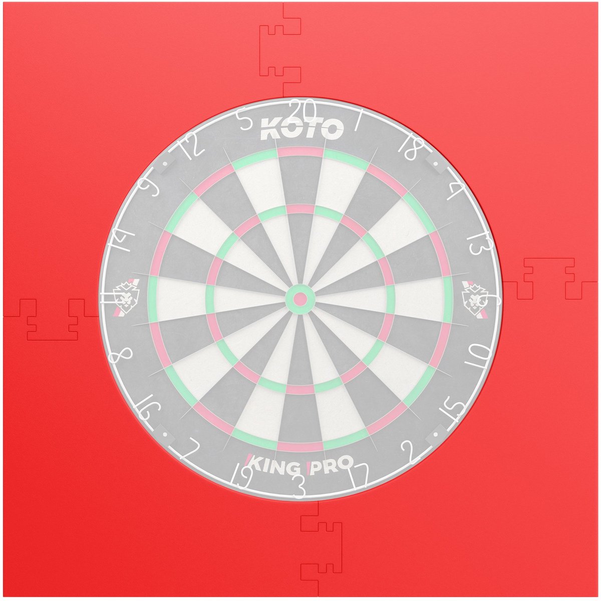 KOTO - 4PCS. Dart Surround Rood - Vierkant - Dartbord Surround Ring - EVA - Economisch & Duurzaam - Beschermd Muren & Dartpunten