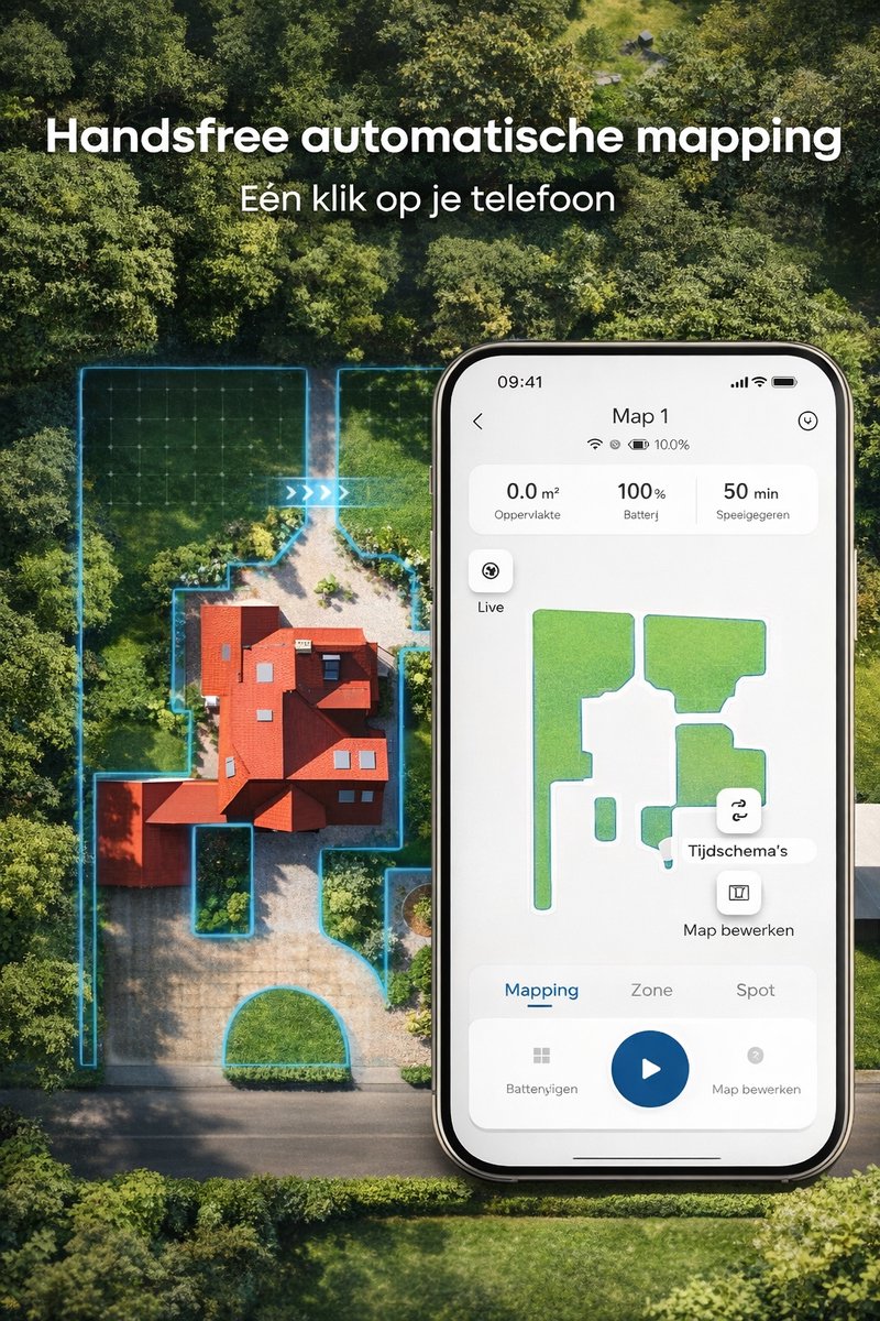 Robotmaaier Draadloze Automatische Grasmaaier met - afbeelding 3