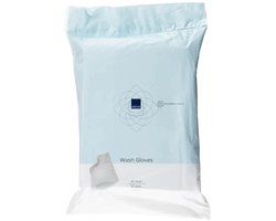 ABENA Premium Non-Woven Wegwerp Washandjes met reliëf – 50 stuks – Van Kwalitatief Zacht, Dun en Sterk Materiaal – Hygiënisch – Voor Eenmalig Gebruik – Royale Handinsteek – Perfect voor Onderweg