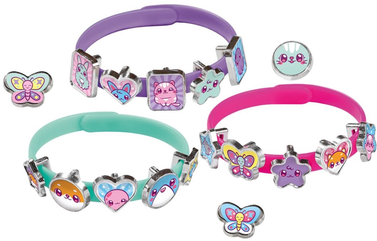 Totum Mini MyMy 3 armbandjes maken met 18 schuifbedels - vrolijk kawaii thema - speelgoed vanaf 3 jaar — afbeelding 8