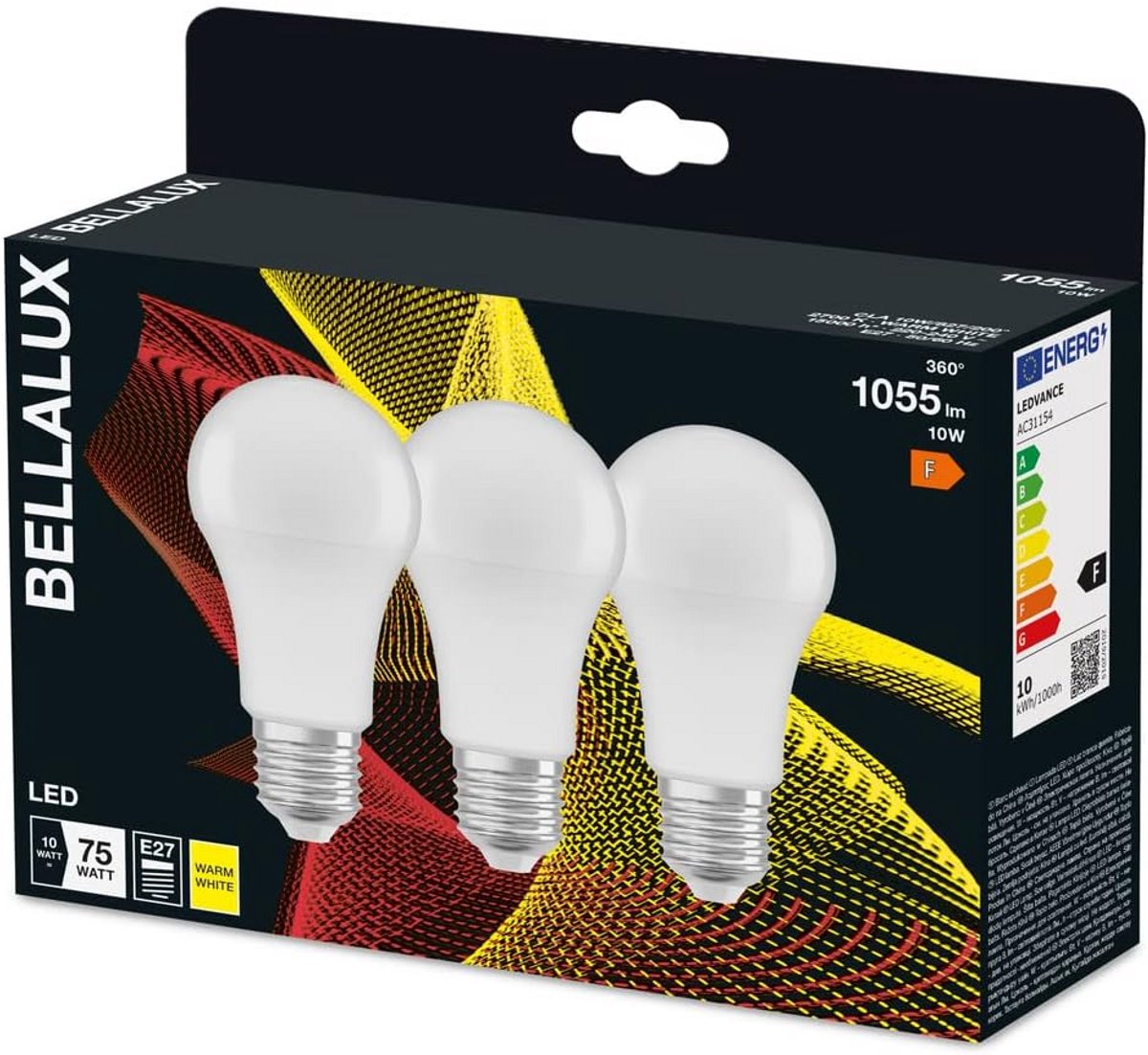 E27 LED Lampen 60W Vervanging Koud Wit (4000K) 806 Lumen Niet-dimbaar 3 Stuks