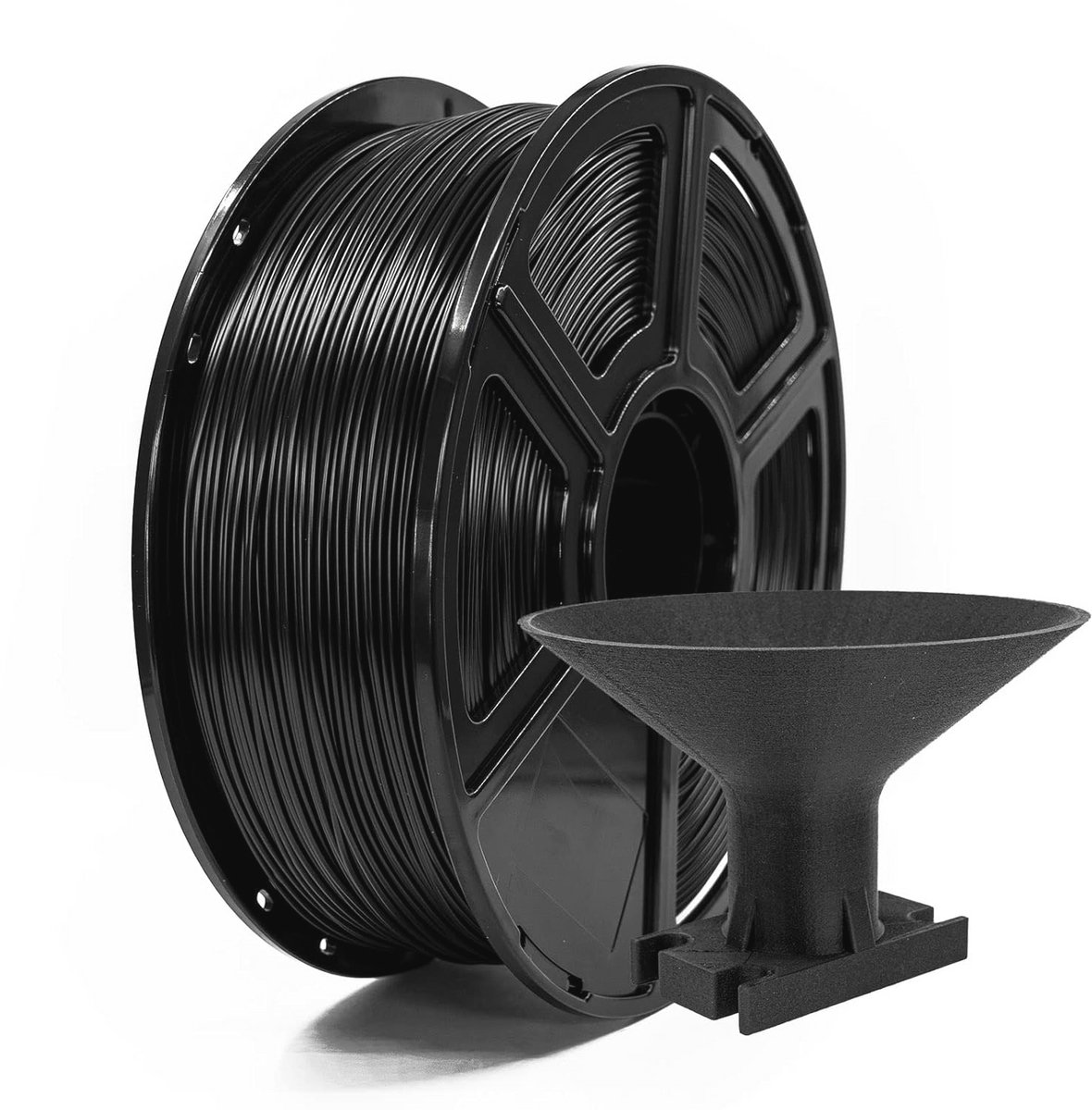 1.75 mm ASA Filament voor 3D Printers - 1 kg Spoel - Nauwkeurigheid +/- 0.03 mm - Geurloos en Rookvrij (Zwart)