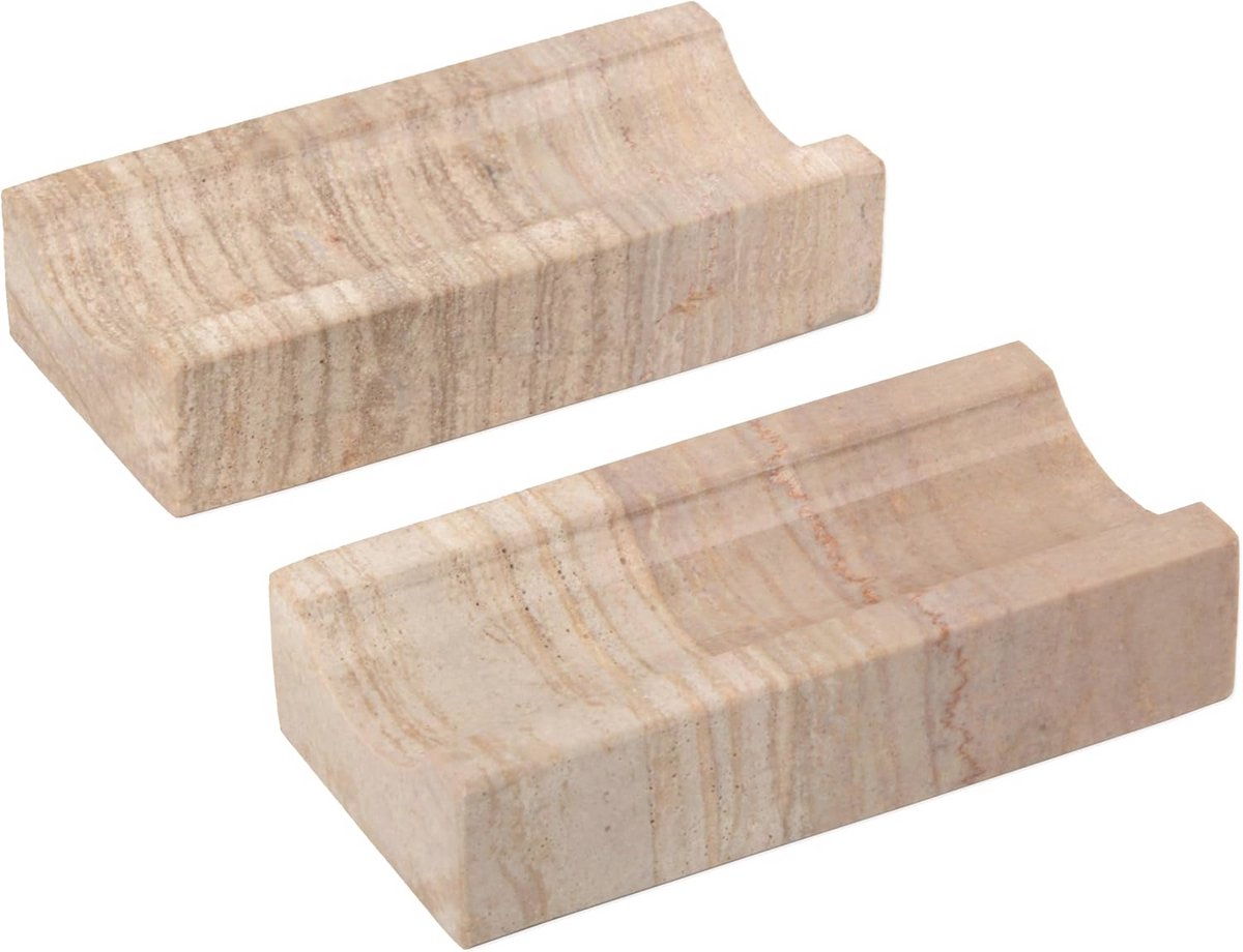 Deegrolhouder van Natuurlijk Marmer - 2 Stuks voor Bakplezier